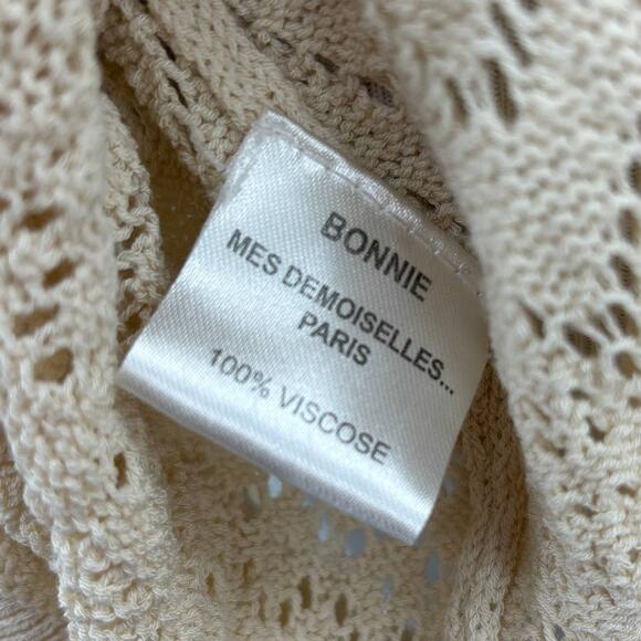 Mes Demoiselles Paris Bonnie Cream Crochet Knit Top - Picture 8 of 9